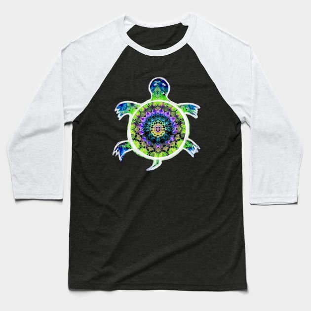 Terrapin Turtle tie dye spiritual indigenous hippie phish dead head mandala Baseball T-Shirt by Aurora X